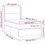 Boxspringbett mit Matratze und LED-Samt in Schwarz, 100 x 200 cm von vidaXL, Betten und Lattenroste - Ref: Foro24-3139429, Pr...