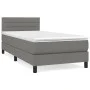 Box spring bed with dark gray fabric mattress 90x200 cm by vidaXL, Beds and slatted bases - Ref: Foro24-3140106, Price: 291,1...