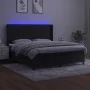 Boxspringbett mit Matratze und LED-Samt in Schwarz, 180 x 200 cm von vidaXL, Betten und Lattenroste - Ref: Foro24-3139699, Pr...