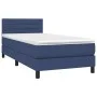 Box spring bed with blue fabric mattress 100x200 cm by vidaXL, Beds and slatted bases - Ref: Foro24-3140119, Price: 320,77 €,...