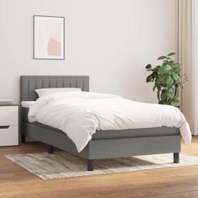 Boxspringbett mit dunkelgrauer Stoffmatratze 90x200 cm von vidaXL, Betten und Lattenroste - Ref: Foro24-3140186, Preis: 296,8...