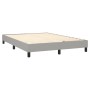 Cama box spring con colchón tela gris claro 140x190 cm de vidaXL, Camas y somieres - Ref: Foro24-3140129, Precio: 455,54 €, D...