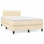 Box spring bed with cream fabric mattress 120x200 cm by vidaXL, Beds and slatted bases - Ref: Foro24-3140206, Price: 369,58 €...