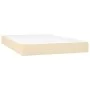 Box spring bed with cream fabric mattress 120x200 cm by vidaXL, Beds and slatted bases - Ref: Foro24-3140206, Price: 369,58 €...