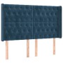 Box spring bed with mattress and LED dark blue velvet 160x200 cm by vidaXL, Beds and slatted bases - Ref: Foro24-3139755, Pri...