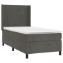 Boxspringbett mit Matratze und dunkelgrauem LED-Samt 90x190 cm von vidaXL, Betten und Lattenroste - Ref: Foro24-3139416, Prei...