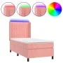 Boxspringbett mit Matratze und LED-Rosa-Samt 80x200 cm von vidaXL, Betten und Lattenroste - Ref: Foro24-3139654, Preis: 336,3...