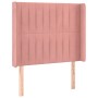 Box spring bed with mattress and LED pink velvet 80x200 cm by vidaXL, Beds and slatted bases - Ref: Foro24-3139654, Price: 33...