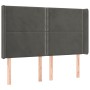 Box spring bed with mattress and LED dark gray velvet 140x190 cm by vidaXL, Beds and slatted bases - Ref: Foro24-3139500, Pri...