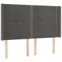 Box spring bed with mattress and LED dark gray velvet 140x190 cm by vidaXL, Beds and slatted bases - Ref: Foro24-3139500, Pri...