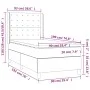 Box spring bed with mattress and LED light gray velvet 90x190 cm by vidaXL, Beds and slatted bases - Ref: Foro24-3139775, Pri...