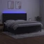 Box spring bed with mattress and LED black velvet 200x200 cm by vidaXL, Beds and slatted bases - Ref: Foro24-3139765, Price: ...