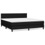 Box spring bed with black fabric mattress 180x200 cm by vidaXL, Beds and slatted bases - Ref: Foro24-3140235, Price: 554,89 €...