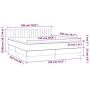 Box spring bed with black fabric mattress 180x200 cm by vidaXL, Beds and slatted bases - Ref: Foro24-3140235, Price: 554,89 €...