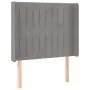 Box spring bed with mattress and LED light gray velvet 80x200 cm by vidaXL, Beds and slatted bases - Ref: Foro24-3139649, Pri...