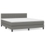 Cama box spring con colchón tela gris oscuro 180x200 cm de vidaXL, Camas y somieres - Ref: Foro24-3140234, Precio: 601,24 €, ...