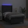 Box spring bed and LED mattress black synthetic leather 80x200 cm by vidaXL, Beds and slatted bases - Ref: Foro24-3139349, Pr...