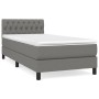 Box spring bed with dark gray fabric mattress 90x200 cm by vidaXL, Beds and slatted bases - Ref: Foro24-3140266, Price: 293,3...