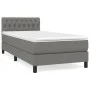 Box spring bed with dark gray fabric mattress 90x200 cm by vidaXL, Beds and slatted bases - Ref: Foro24-3140266, Price: 288,0...