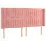 Box spring bed with mattress and LED pink velvet 160x200 cm by vidaXL, Beds and slatted bases - Ref: Foro24-3139696, Price: 5...