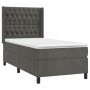 Cama box spring colchón y LED terciopelo gris oscuro 90x190 cm de vidaXL, Camas y somieres - Ref: Foro24-3139716, Precio: 352...