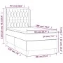 Box spring bed with mattress and LED dark gray velvet 90x190 cm by vidaXL, Beds and slatted bases - Ref: Foro24-3139716, Pric...