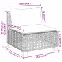 Set sofás de jardín 7 piezas y cojines ratán sintético beige