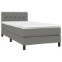 Cama box spring con colchón tela gris oscuro 80x200 cm de vidaXL, Camas y somieres - Ref: Foro24-3140250, Precio: 282,46 €, D...
