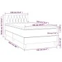 Box spring bed with dark gray fabric mattress 100x200 cm by vidaXL, Beds and slatted bases - Ref: Foro24-3140274, Price: 310,...