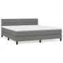 Box spring bed with dark gray fabric mattress 160x200 cm by vidaXL, Beds and slatted bases - Ref: Foro24-3140306, Price: 526,...
