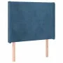 Box spring bed with mattress and LED dark blue velvet 90x200 cm by vidaXL, Beds and slatted bases - Ref: Foro24-3139425, Pric...