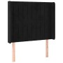 Box spring bed with mattress and LED black velvet 100x200 cm by vidaXL, Beds and slatted bases - Ref: Foro24-3139669, Price: ...