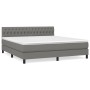 Box spring bed with dark gray fabric mattress 180x200 cm by vidaXL, Beds and slatted bases - Ref: Foro24-3140314, Price: 593,...