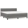 Box spring bed with dark gray fabric mattress 180x200 cm by vidaXL, Beds and slatted bases - Ref: Foro24-3140314, Price: 606,...