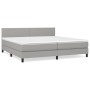 Box spring bed with light gray fabric mattress 200x200 cm by vidaXL, Beds and slatted bases - Ref: Foro24-3139921, Price: 588...