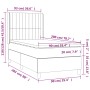 Cama box spring colchón y LED terciopelo gris oscuro 90x200 cm de vidaXL, Camas y somieres - Ref: Foro24-3139662, Precio: 346...