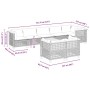 Set de sofás de jardín con cojines 9 pzas ratán sintético beige