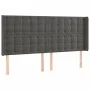 Box spring bed with mattress and LED dark gray velvet 180x200 cm by vidaXL, Beds and slatted bases - Ref: Foro24-3139818, Pri...