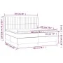 Box spring bed with mattress and LED black velvet 200x200 cm by vidaXL, Beds and slatted bases - Ref: Foro24-3139705, Price: ...