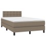 Cama box spring con colchón tela gris taupe 120x200 cm de vidaXL, Camas y somieres - Ref: Foro24-3140365, Precio: 345,78 €, D...