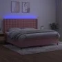 Boxspringbett mit Matratze und LED-Rosa-Samt 200x200 cm von vidaXL, Betten und Lattenroste - Ref: Foro24-3139828, Preis: 622,...