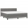 Box spring bed with dark gray fabric mattress 180x200 cm by vidaXL, Beds and slatted bases - Ref: Foro24-3140394, Price: 615,...