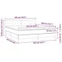 Box spring bed with dark gray fabric mattress 180x200 cm by vidaXL, Beds and slatted bases - Ref: Foro24-3140394, Price: 615,...