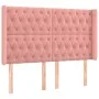 Cama box spring colchón y LED terciopelo rosa 160x200 cm de vidaXL, Camas y somieres - Ref: Foro24-3139756, Precio: 556,81 €,...