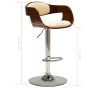 Küchenhocker aus Bugholz und cremefarbenem Kunstleder von vidaXL, Küchenhocker - Ref: Foro24-283118, Preis: 154,47 €, Rabatt: %