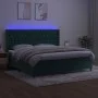 Cama box spring colchón y LED terciopelo verde oscuro 200x200cm de vidaXL, Camas y somieres - Ref: Foro24-3139766, Precio: 81...