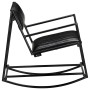 Schwarzer Schaukelstuhl aus echtem Leder von vidaXL, Schaukelstühle - Ref: Foro24-282905, Preis: 156,84 €, Rabatt: %