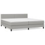Box spring bed with light gray fabric mattress 200x200 cm by vidaXL, Beds and slatted bases - Ref: Foro24-3140001, Price: 581...