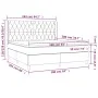 Box spring bed with mattress and LED light gray velvet 160x200 cm by vidaXL, Beds and slatted bases - Ref: Foro24-3139751, Pr...