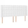 Box spring bed with mattress and LED white synthetic leather 180x200 cm by vidaXL, Beds and slatted bases - Ref: Foro24-31393...
